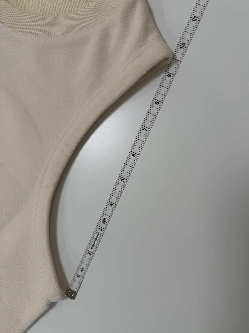 All Saints Cream Cropped Muscle Tank - Picture 7 of 8